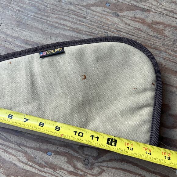 KOLPIN Soft Padded Canvas Revolver Pistol Handgun Gun Case 15x7” - Picture 8 of 9